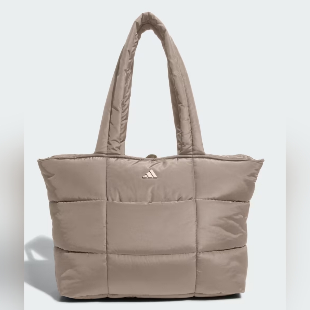 Adidas Quilted All Me 3 Tote Bag Chalky Brown